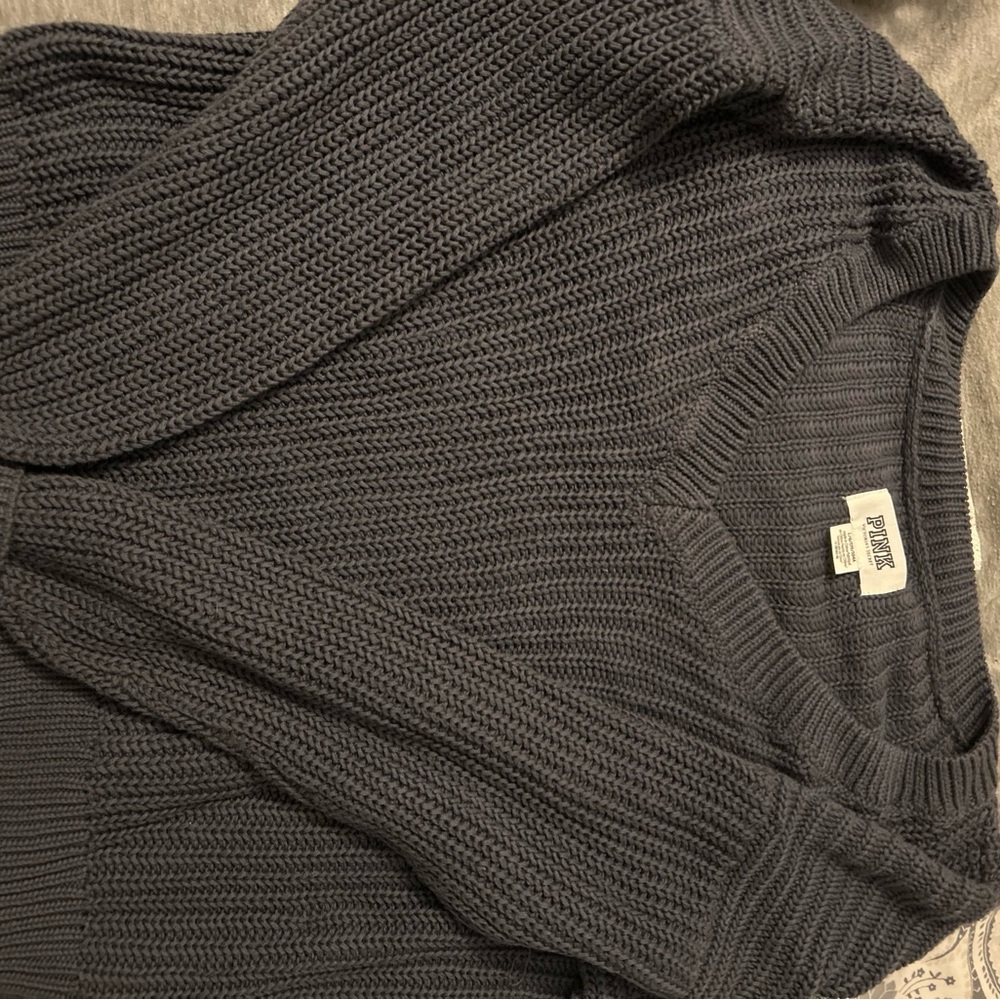 PINK Victoria's Secret Dark blue V-Neck Sweater